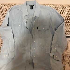 Ralph Lauren Women's Light Blue Button-Down Shirt